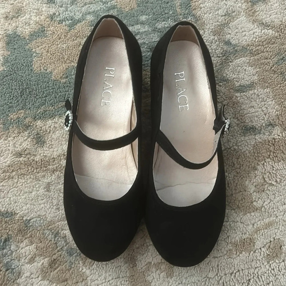 Children’s place black sparkle heels size 12 - Picture 2 of 9